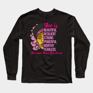 She is stronger than the storm, Black History, Black lives matter Long Sleeve T-Shirt